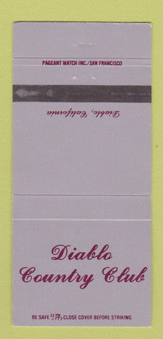 Matchbook Cover - Diablo Country Club Diablo CA 30 Strike