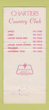 Matchbook Cover - Chartiers Country Club Pittsburgh PA 30 Strike