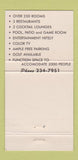 Matchbook Cover - Penn Harris Motor Inn  30 Strike