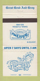 Matchbook Cover - Harbour Towne Dania FL Tugboat Annie's 30 Strike