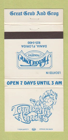 Matchbook Cover - Harbour Towne Dania FL Tugboat Annie's 30 Strike