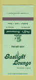Matchbook Cover - Gaslight Lounge Winchester VA Duff's  30 Strike