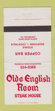 Matchbook Cover - Olde English Room Steak House Lewisburg PA 30 Strike