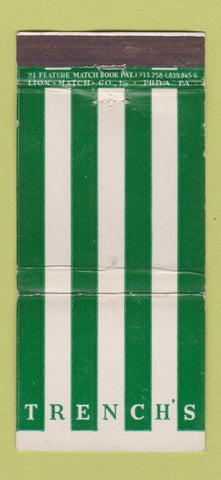 Matchbook Cover - Trench's Neptune Inn Atlantic City NJ WEAR 21 Strike Feature