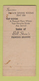 Matchbook Cover - Bill Stern's Steak House Muskegon MI 30 Strike