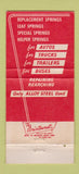 Matchbook Cover - Detroit MI Spring Company Eaton  30 Strike