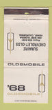 Matchbook Cover - 1968 Oldsmobile Sunaire Chevrolet Hemet CA WORN 30 Strike