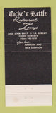 Matchbook Cover - Cocke n Kettle North Scituate MA  30 Strike
