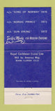 Matchbook Cover - Royal Caribbean Cruise Line 30 Strike