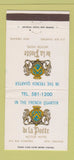 Matchbook Cover - De La Poste Motor Hotel New Orleans LA 30 Strike
