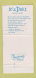 Matchbook Cover - De La Poste Motor Hotel New Orleans LA 30 Strike