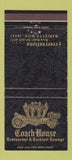 Matchbook Cover - Coach House Restaurant Marlette MI 30 Strike