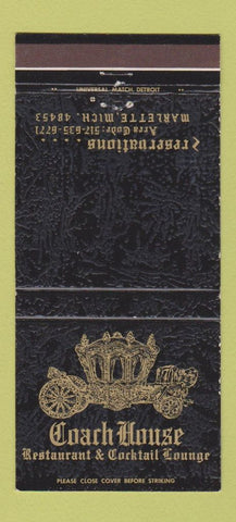 Matchbook Cover - Coach House Restaurant Marlette MI 30 Strike