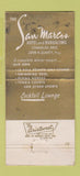 Matchbook Cover - San MARcos Hotel Country Club Phoenix AZ WEAR 30 Strike