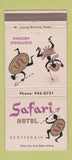Matchbook Cover - Safari Hotel Scottsdale AZ WEAR 30 Strike