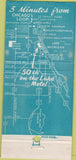 Matchbook Cover - 50th on the Lake Motel Chicago IL 30 Strike