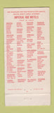 Matchbook Cover - Imperial 400 Motel Winslow AZ 30 Strike