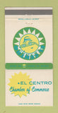 Matchbook Cover - El Centro CA Chamber of Commerce WEAR 30 Strike