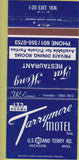 Matchbook Cover - Tai Hong Restaurant Tarrymore Motel Jackson MS 30 Strike