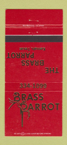 Matchbook Cover - Brass Parrot Kemah TX 30 Strike