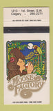Matchbook Cover - Moose Factory Calgary AB girlite parrot 30 Strike