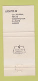 Matchbook Cover - Que Pasa Mexican CA TX WA IL Hawaii 30 Strike
