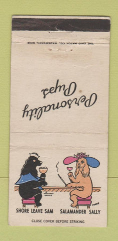 Matchbook Cover - Personality Pups Dogs WEAR 30 Strike