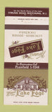 Matchbook Cover - Werner's Lake Edge Restaurnt Watchung NJ 30 Strike