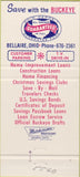 Matchbook Cover - Buckeye Savings Loan Bellaire OH 30 Strike