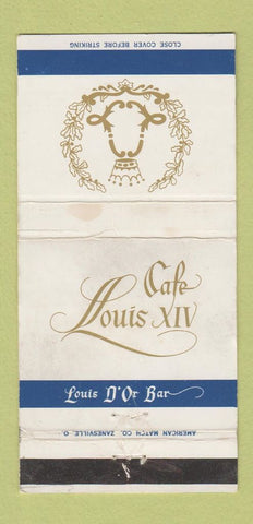 Matchbook Cover - Cafe Louis XIV New York City WEAR 30 Strike