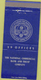Matchbook Cover - National Commercial Bank Trust Albany NY 30 Strike