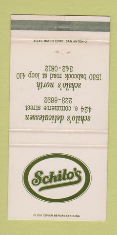 Matchbook Cover - Schilo's Deli San Antonio TX WEAR 30 Strike