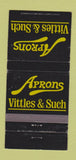 Matchbook Cover - Aprons Vittles & Such San Antonio TX WEAR 30 Strike