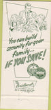 Matchbook Cover - West End Federal Bank Albany NY 30 Strike