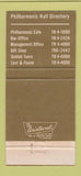 Matchbook Cover Philharmonic Cafe Philadelphia PA Lincoln Center WEAR 30 Strike