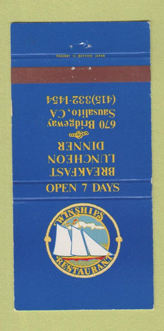 Matchbook Cover - Winships Restaurant Sausalito CA 30 Strike
