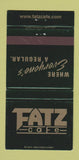 Matchbook Cover - Fatz Cafe  30 Strike