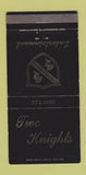 Matchbook Cover - Two Knights Restaurant Itasca IL 30 Strike