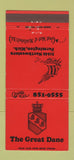 Matchbook Cover - The Great Dane Farmington MI 30 Strike