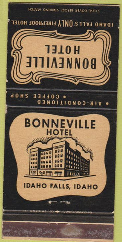 Matchbook Cover - Bonneville Hotel Idaho Falls ID 30 Strike