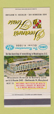Matchbook Cover - Governor's House Bethesda MD 30 Strike