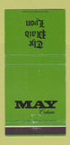 Matchbook Cover - May Cohens Plaid Lyon 30 Strike