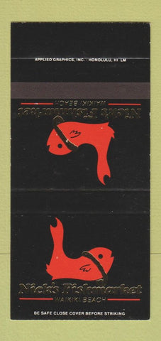 Matchbook Cover - Nick's Fish Market Waikiki Beach Hawaii 30 Strike
