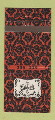 Matchbook Cover - Edwards Steak House Los Angeles CA 30 Strike