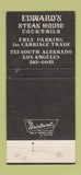 Matchbook Cover - Edwards Steak House Los Angeles CA 30 Strike