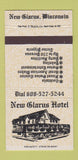 Matchbook Cover - New Glarus Hotel New Glarus WI 30 Strike