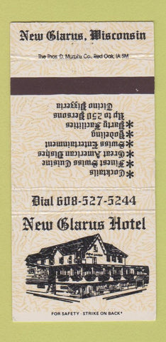 Matchbook Cover - New Glarus Hotel New Glarus WI 30 Strike