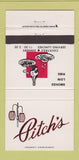 Matchbook Cover - Pitch's Restaurant Milwaukee WI 30 Strike