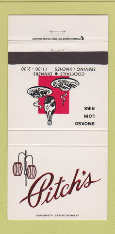 Matchbook Cover - Pitch's Restaurant Milwaukee WI 30 Strike