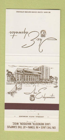 Matchbook Cover - Edgewater Hotel Madison WI Lake Mendota  30 Strike